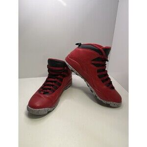 Nike Air Jordan 10 Retro Red Cement 705178-601 Men’s Size 11 Excellent No Box